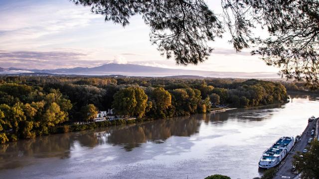 L'île de la Barthelasse depuis le Rocher des Doms - Crédit photo : De Beaux Lents Demains