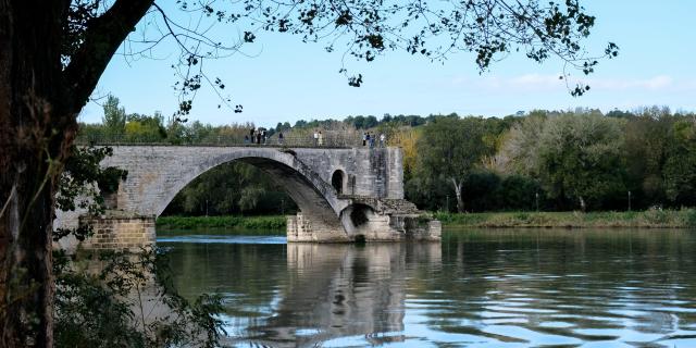 The Pont d'Avignon (or Pont Saint-Bénezet) from the banks of the Boulevard de la Ligne - Photo credit: Olivier Tresson / Avignon Tourisme