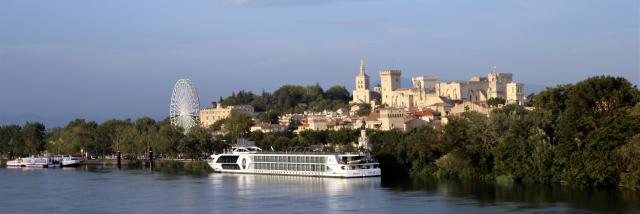 Un bateau de croisière sur le Rhône - Crédit photo : France Olliver / Avignon Tourisme