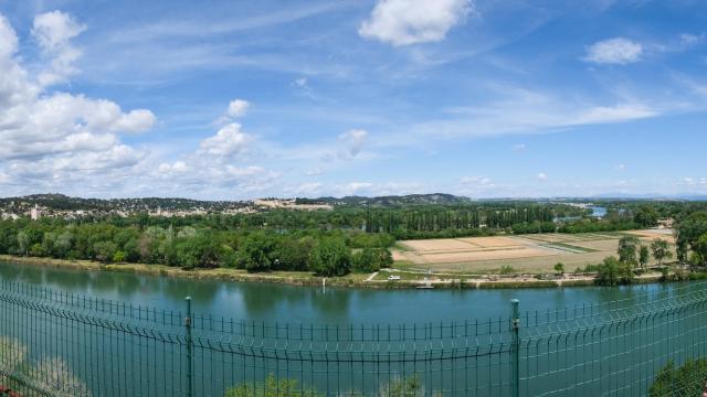 Vue panoramique de l'île de la Barthelasse depuis le rocher des Doms - Crédit photo : Olivier Tresson / Avignon Tourisme