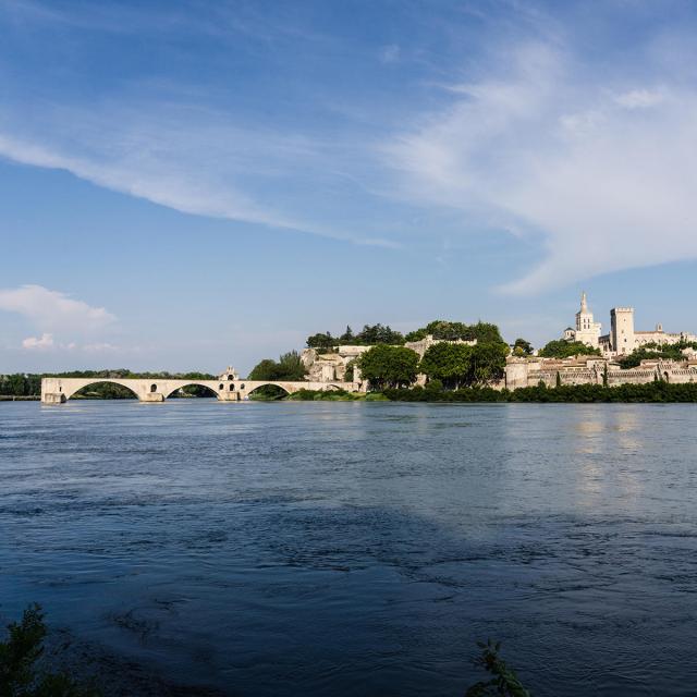 Panorama of the Palais des Papes and Pont St Bénézet