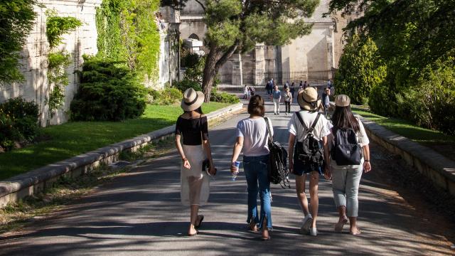 Notre Dame des Doms depuis la montée du Rocher des Doms