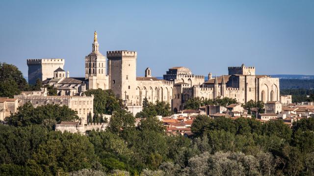 Vista su Avignone e poi sul Gard