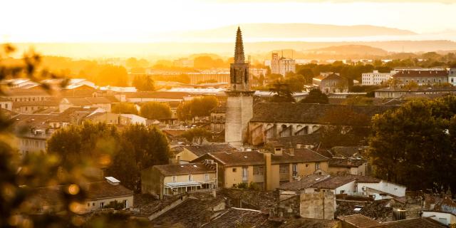 Avignon from the Rocher des Doms at sunset