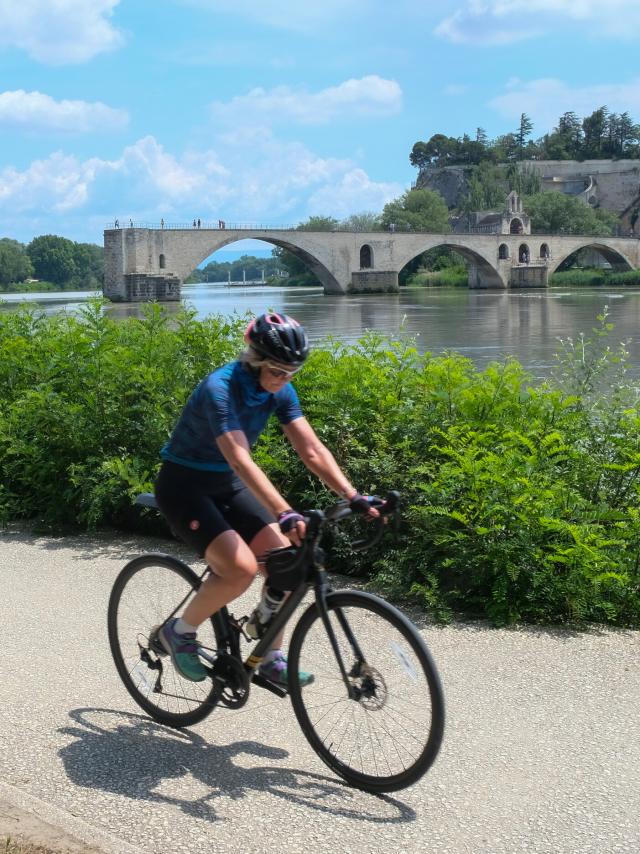 Vélos sur la Barthelasse